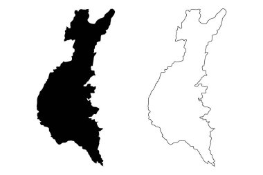 Los Rios Eyaleti (Ekvador Cumhuriyeti, Ekvador Eyaletleri) harita vektör illüstrasyon, karalama kroki Los Rios ma