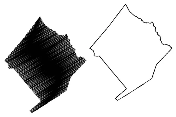 Colorado County, Texas (megye Texasban, Amerikai Egyesült Államok, USA, USA, USA) Térkép vektor illusztráció, irkál vázlat Colorado Térkép — Stock Vector