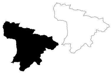 Santo Domingo de los Tsachilas Eyaleti (Ekvador Cumhuriyeti, Ekvador Eyaletleri) harita vektör illüstrasyon, karalama kroki Santo Domingo de los Tsachilas ma