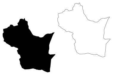 Kampong SPEU Eyaleti (Kamboçya Krallığı, Kampuchea, Kamboçya Iller) harita vektör illüstrasyon, karalama çizimi Kampong SPEU ma