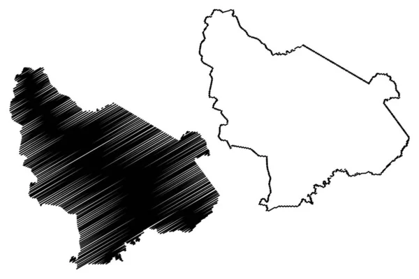 Est region (oblasti Burkina Faso, Burkina Faso) mapka vektorového obrázku, náčrtek pro máčmelku Est — Stockový vektor