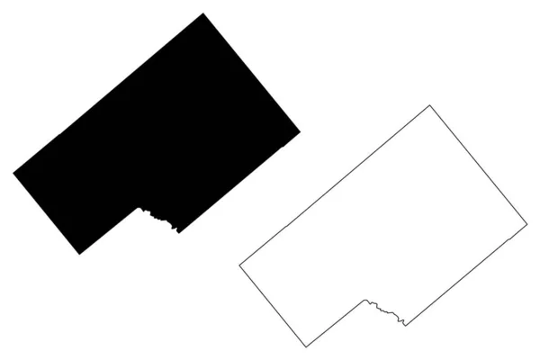 Comté de DeWitt, Texas (Comtés du Texas, États-Unis d'Amérique, États-Unis d'Amérique, États-Unis d'Amérique) illustration vectorielle de la carte, croquis croquis croquis DeWitt carte — Image vectorielle