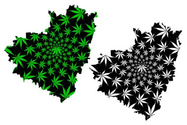 Samara Oblast (Rusya, Rusya Federasyonu Konular, Rusya Oblastlar) harita esrar yaprağı yeşil ve siyah, Samara Oblast harita esrar (marihuana, Thc) foliag yapılmış tasarlanmıştır