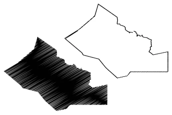 Kidal region (regionen mali, republik mali) kartenvektorillustration, kritzelskizze kidal map — Stockvektor