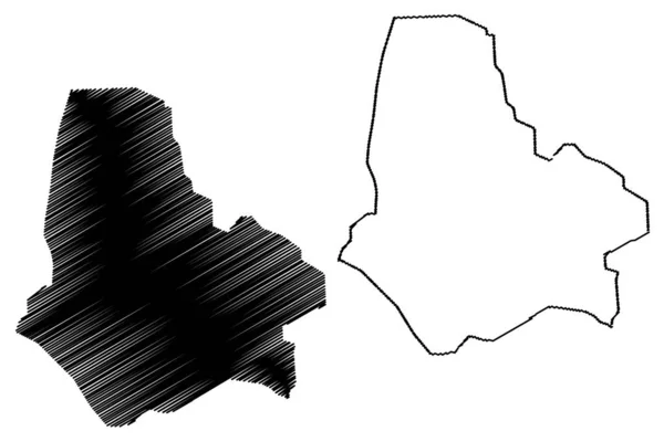 Region Maradi (regiony Nigru, Republika Niger) ilustracja wektorowa mapy, szkic bazgrołów Maradi ma — Wektor stockowy