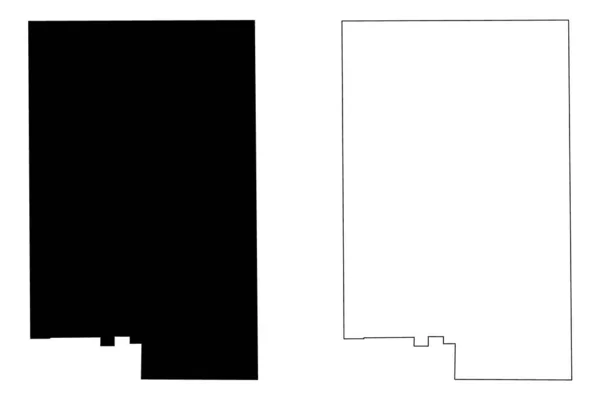 Condado de Duval, Texas (condados de Texas, Estados Unidos de América, EE.UU., EE.UU., EE.UU.) mapa vector ilustración, garabato bosquejo mapa Duval — Archivo Imágenes Vectoriales