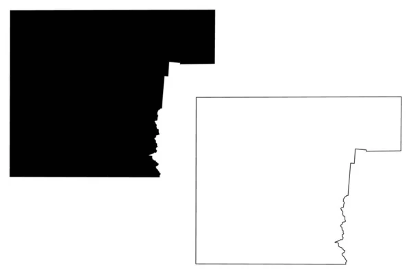 Edwards county, texas (counties in texas, united states of america, usa, uss., us) kartenvektorillustration, kritzelskizze edwards map — Stockvektor