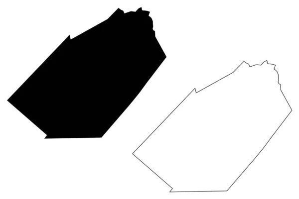 De provincie van Fayette, Texas (provincies in Texas, de Verenigde Staten van Amerika, de V.s., de v.s., de v.s.) kaart vector illustratie, Krabbel schets Fayette kaart — Stockvector