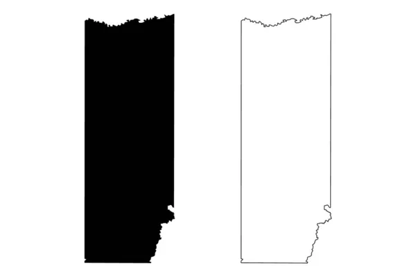 Franklin County, Texas (okresy v Texasu, Spojené státy americké, USA, USA, USA) mapa vektorového obrázku, náčrtek mapa Franklina — Stockový vektor