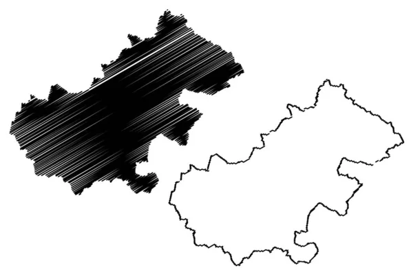 Νομός Σάτου Μάρε (διοικητικά τμήματα της Ρουμανίας, περιφέρεια ανάπτυξης Nord-Veste) χάρτη απεικόνιση διανυσματικού σχεδίου, σκίτσο του Σάτου Μάρε Χάρτης — Διανυσματικό Αρχείο