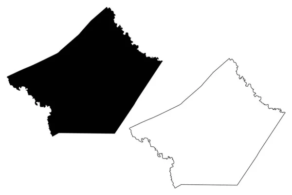 Guadalupe county, texas (counties in texas, vereinigte staaten von amerika, usa, uss., us) karte vektorillustration, kritzelskizze guadalupe map — Stockvektor