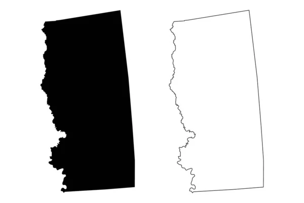 Condado de Grimes, Texas (condados de Texas, Estados Unidos de América, EE.UU., EE.UU., EE.UU.) mapa vector ilustración, boceto garabato mapa de Grimes — Vector de stock