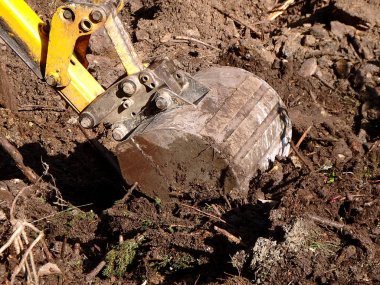 Ekskavatör kazma derin hendek, kova kazıcı