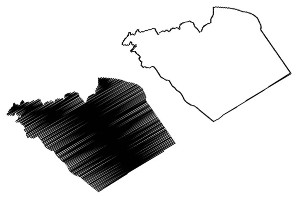 Gouvernorat de Homs (gouvernorats de Syrie, République arabe syrienne) illustration vectorielle de carte, croquis de gribouillis Homs ma — Image vectorielle