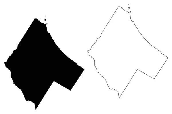 Región Awdal (República Federal de Somalia, Cuerno de África) mapa vector ilustración, boceto garabato Awdal ma — Archivo Imágenes Vectoriales