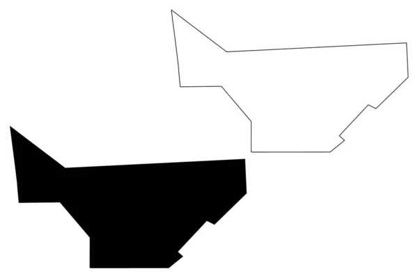 Regione sciocca (Repubblica federale di Somalia, Corno d'Africa) mappa vettoriale illustrazione, scarabocchio Sool ma — Vettoriale Stock