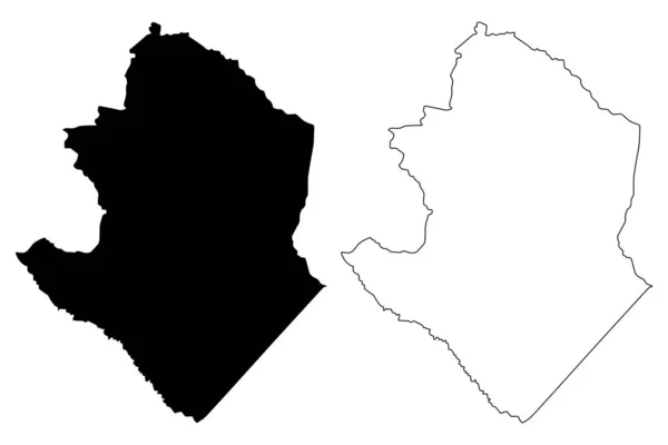 Masvingo (provincie Zimbabwe, provincie Zimbabwe) mapa vektorového obrázku, Klikyháky mapa provincie Victoria — Stockový vektor