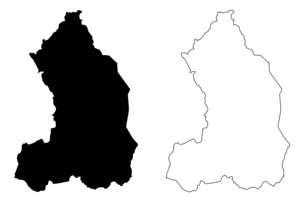 Восточная провинция (Республика Руанда, провинции Руанды) карта векторной иллюстрации, каракули эскиз Iburasirazuba ма — стоковый вектор