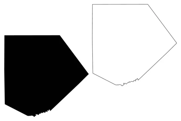 Kendall county, texas (counties in texas, vereinigte staaten von amerika, usa, uss., us) kartenvektorillustration, kritzelskizze kendall map — Stockvektor