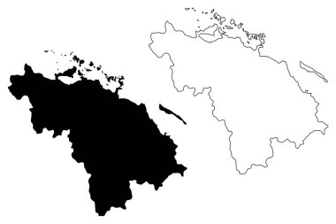 Villa Clara Eyaleti (Küba Cumhuriyeti, Küba İlleri) harita vektör illüstrasyon, karalama kroki Villa Clara ma