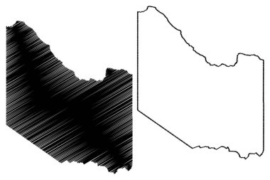Hardeman County, Texas (Ilçe Texas, Amerika Birleşik Devletleri, ABD, ABD) harita vektör illüstrasyon, karalama kroki Hardeman Haritası