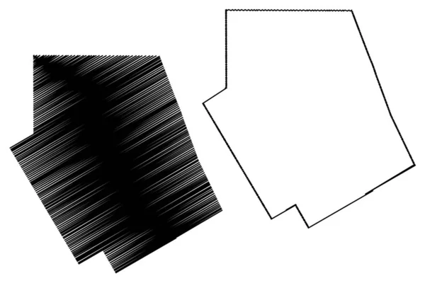 Comté d'Erath, Texas (Comtés du Texas, États-Unis d'Amérique, États-Unis d'Amérique, États-Unis d'Amérique) illustration vectorielle de la carte, croquis à griffes Erath carte — Image vectorielle