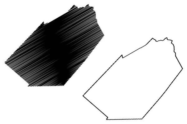 Fayette County, Texas (Ilçe Texas, Amerika Birleşik Devletleri, ABD, ABD) harita vektör illüstrasyon, karalama kroki Fayette Haritası — Stok Vektör