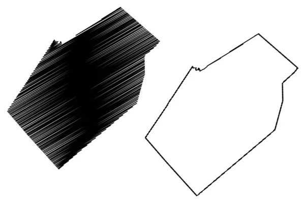 Comté de Gonzales, Texas (Comtés du Texas, États-Unis d'Amérique, États-Unis d'Amérique, États-Unis d'Amérique) illustration vectorielle de carte, croquis croquis Gonzales carte — Image vectorielle