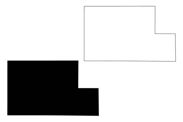 Condado de Kimble, Texas (condados de Texas, Estados Unidos de América, EE.UU., EE.UU., EE.UU.) mapa vector ilustración, boceto de garabato Mapa de Kimble — Archivo Imágenes Vectoriales