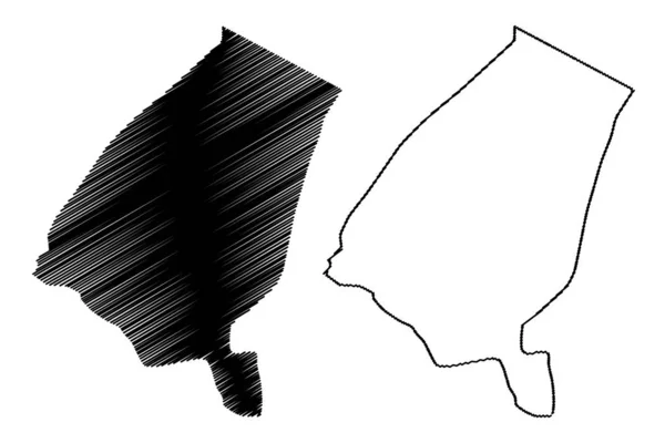 Kanem Region (Regions of Chad, Republic of Chad) map vector illustration, scribble sketch Kanem map — Stock Vector