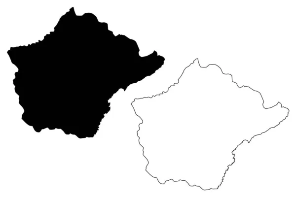 Ruyigi tartomány (Burundi Köztársaság, Burundi tartomány, keleti régió) Térkép vektor illusztráció, irkál vázlat Ruyigi Térkép — Stock Vector
