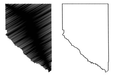 Hudspeth County, Texas (Teksas' taki eyaletler, Amerika Birleşik Devletleri, Abd, ABD, Abd) harita vektör illüstrasyonu, karalama krokisi Hudspeth haritası
