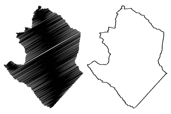 Provincia de Masvingo (República de Zimbabue, provincias de Zimbabue) mapa vector ilustración, boceto de garabato Mapa de la provincia de Victoria — Vector de stock