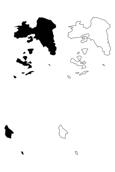 A região de Attica (Greece, República Helénica, Hellas) mapa ilustração do vetor, esboço do Rabisco mapa Attica — Vetor de Stock