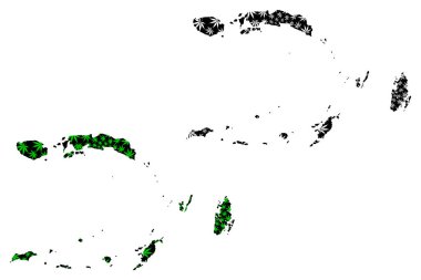 Maluku (Endonezya Alt Bölümleri, Endonezya İller) harita esrar yaprağı yeşil ve siyah, Esrar yapılmış Moluccas harita (marihuana, Thc) yaprakları tasarlanmıştır