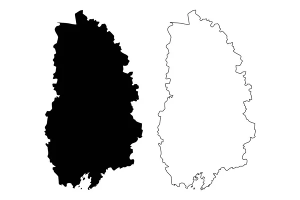 Orebro County (İsveç Eyaletleri, İsveç Krallığı) harita vektör illüstrasyon, karalama kroki Orebro harita — Stok Vektör