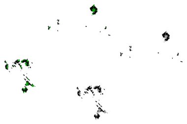 Riau Adaları (Endonezya Alt Bölümleri, Endonezya İller) harita esrar yaprağı yeşil ve siyah, Kepulauan Riau harita esrar (marihuana, Thc) yeşillik yapılmış tasarlanmıştır