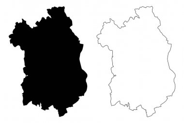 Fejer County (Macaristan, Macaristan ilçeleri) harita vektör illüstrasyon, karalama kroki Fejer harita