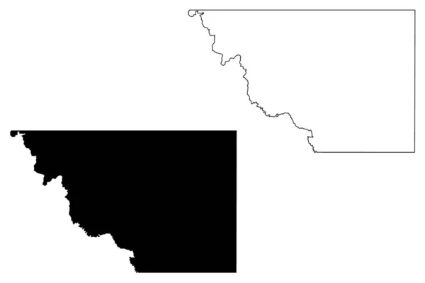 Loving County, Teksas (powiaty w Teksasie, Stany Zjednoczone Ameryki, USA, USA) mapa wektorowa mapy, szkic bazgrołów kochająca Mapa — Wektor stockowy