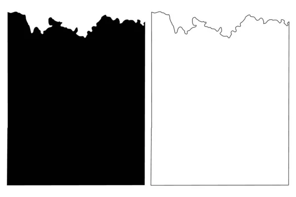 McCulloch County, Texas (megye Texasban, Amerikai Egyesült Államok, USA, USA, USA) Térkép vektor illusztráció, firka vázlat McCulloch Térkép — Stock Vector