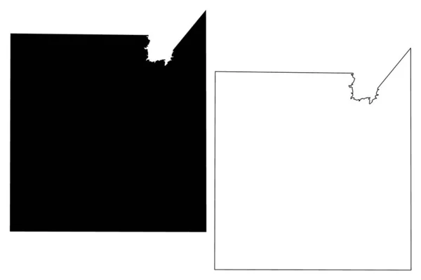 Condado de Medina, Texas (condados de Texas, Estados Unidos de América, EE.UU., EE.UU., EE.UU.) mapa vector ilustración, garabato bosquejo mapa de Medina — Archivo Imágenes Vectoriales