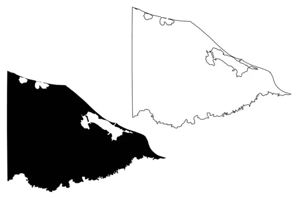 Ένα τμήμα Διός (Δημοκρατία της Ονδούρας, τμήματα της Ονδούρας) Χάρτης απεικόνιση διανυσματικού σχεδίου, σκίτσο — Διανυσματικό Αρχείο