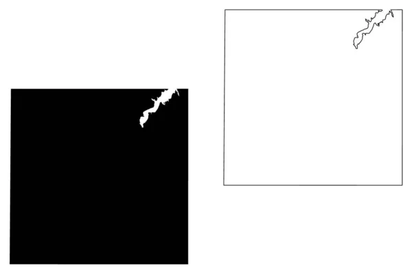 Potter County, Texas (okresy v Texasu, Spojené státy americké, USA, USA, USA) mapa vektorového obrázku, náčrtek mapa Pottera — Stockový vektor
