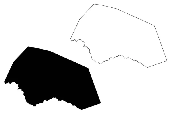 Williamson County, Texas (okresy v Texasu, Spojené státy americké, USA, USA, USA) mapa vektorového ilustrace, Klikyháky mapa Williamson — Stockový vektor