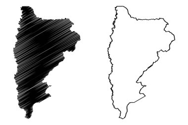 Balqa Valiliği (Ürdün Haşimi Krallığı) harita vektör illüstrasyon, karalama kroki Balqa ma