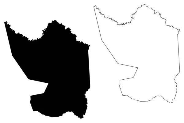 Misiones τμήμα (τμήματα της Παραγουάη, Δημοκρατία της Παραγουάη) χάρτη απεικόνιση διάνυσμα, σκετς σκίτσο Misiones MA — Διανυσματικό Αρχείο