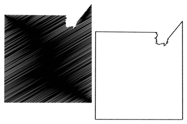 Medina county, texas (counties in texas, vereinigte staaten von amerika, usa, uss., us) kartenvektorillustration, skizze medina map — Stockvektor