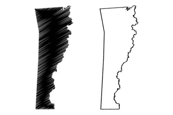 Newton County, Texas (okresy v Texasu, Spojené státy americké, USA, USA, USA) mapa vektorového obrázku, náčrtek Newtonova mapa — Stockový vektor