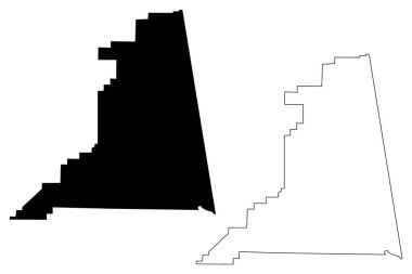 Cleburne County, Alabama (Alabama'daki eyaletler, Amerika Birleşik Devletleri, Abd, ABD, Abd) harita vektör illüstrasyonu, karalama krokisi Cleburne haritası