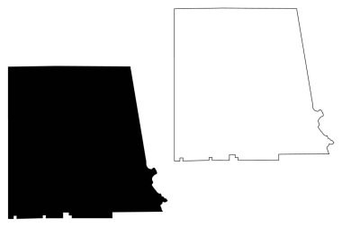 Chambers County, Alabama (Alabama'daki eyaletler, Amerika Birleşik Devletleri, Abd, ABD, Abd) harita vektör illüstrasyonu, karalama kroki Chambers haritası